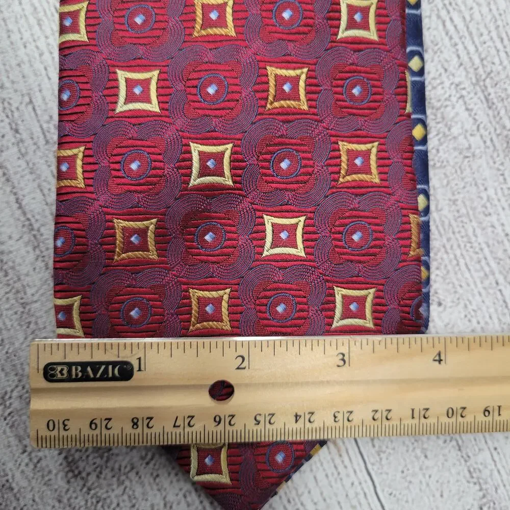 Grant Thomas Lot of 2 Hand Sewn Neckties - Maroon & Navy